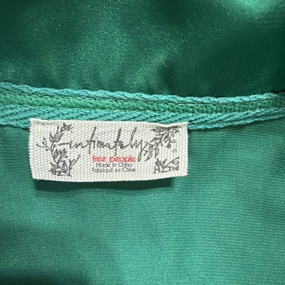 Intimately Free People Like Honey Meadow Green Pajama PJ Shirt & Shorts Size S - Picture 5 of 10